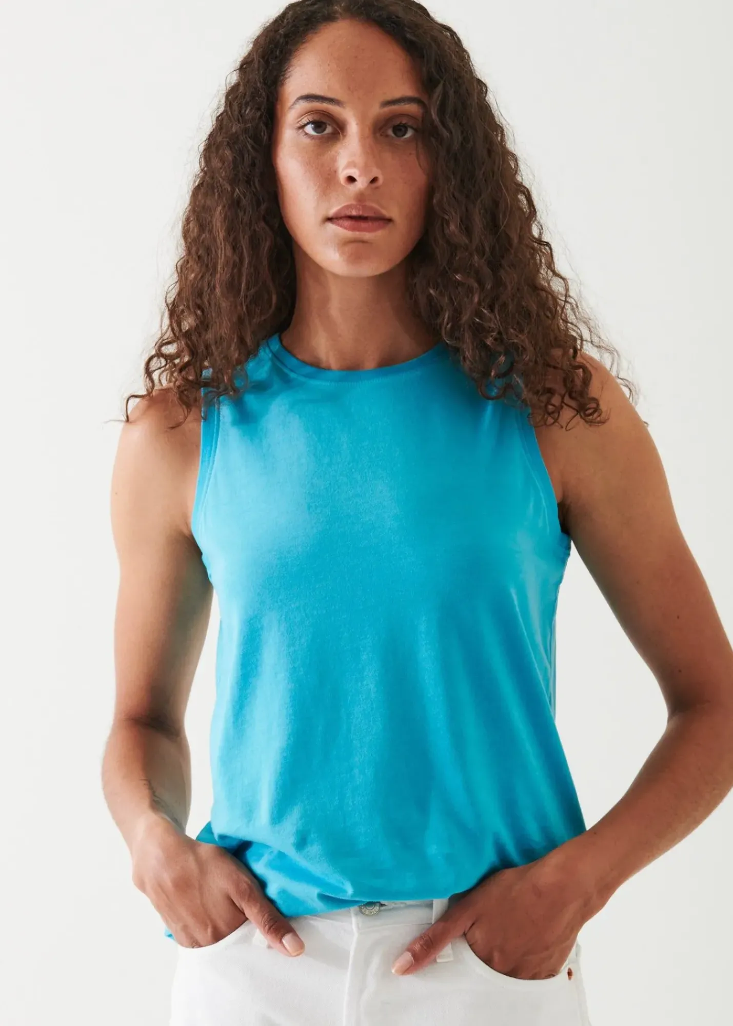 PATRICK ASSARAF Sublime Reactive Pima Cotton Stretch Boyfriend Tank|Women T-Shirts