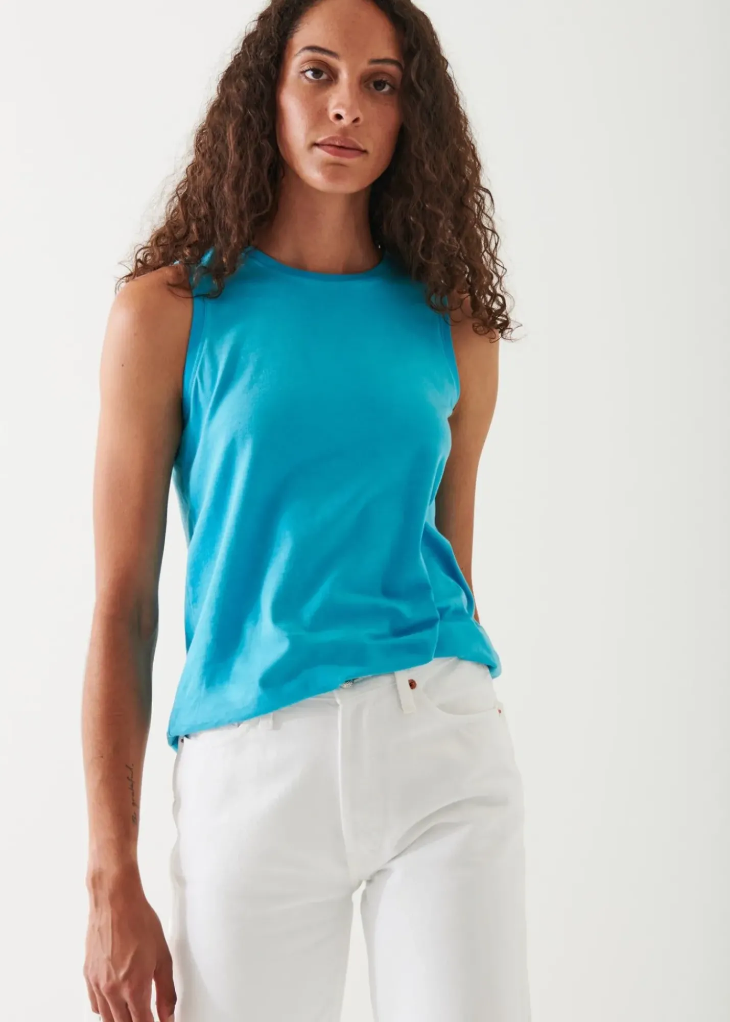 PATRICK ASSARAF Sublime Reactive Pima Cotton Stretch Boyfriend Tank|Women T-Shirts