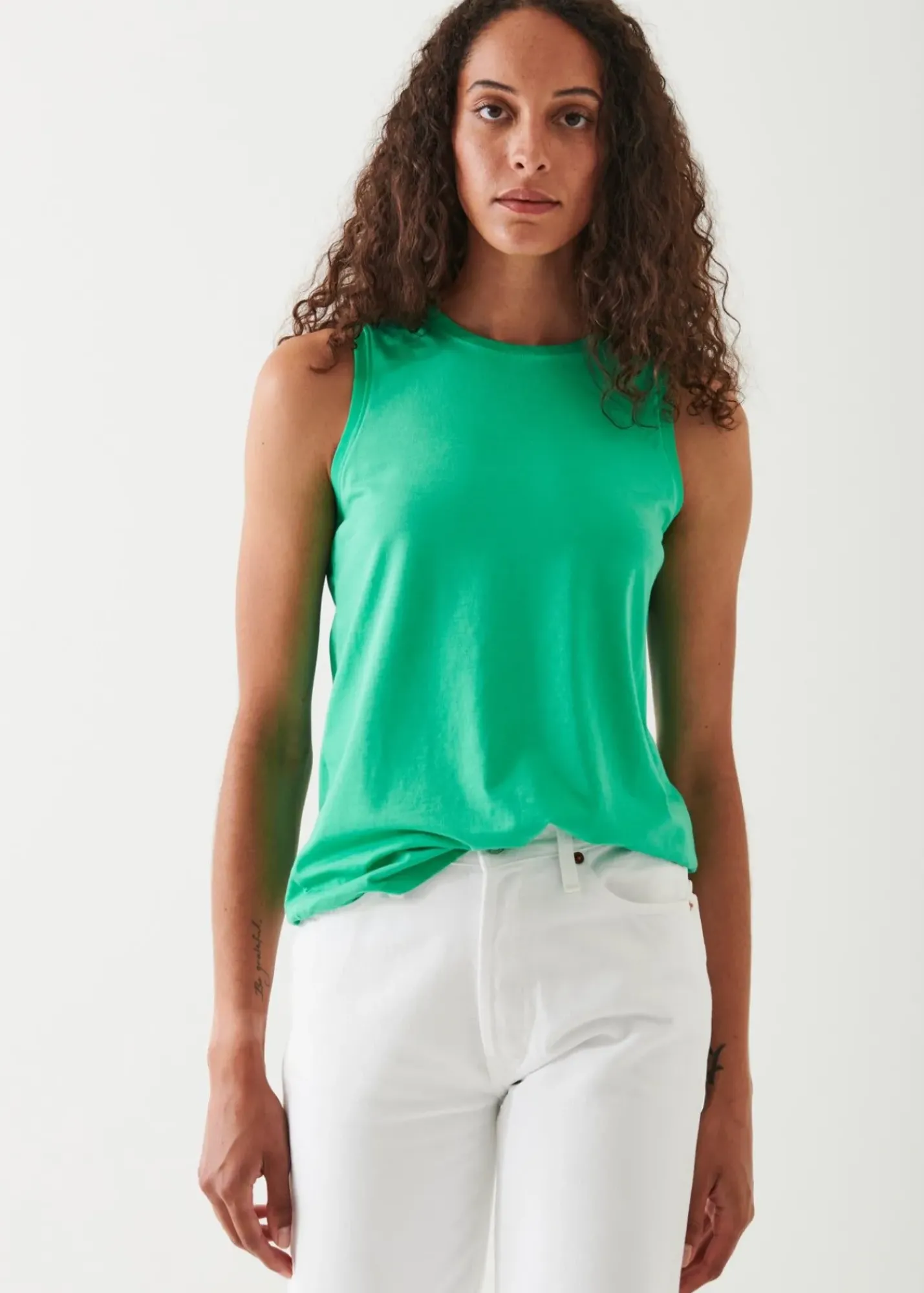 PATRICK ASSARAF Sublime Reactive Pima Cotton Stretch Boyfriend Tank|Women T-Shirts