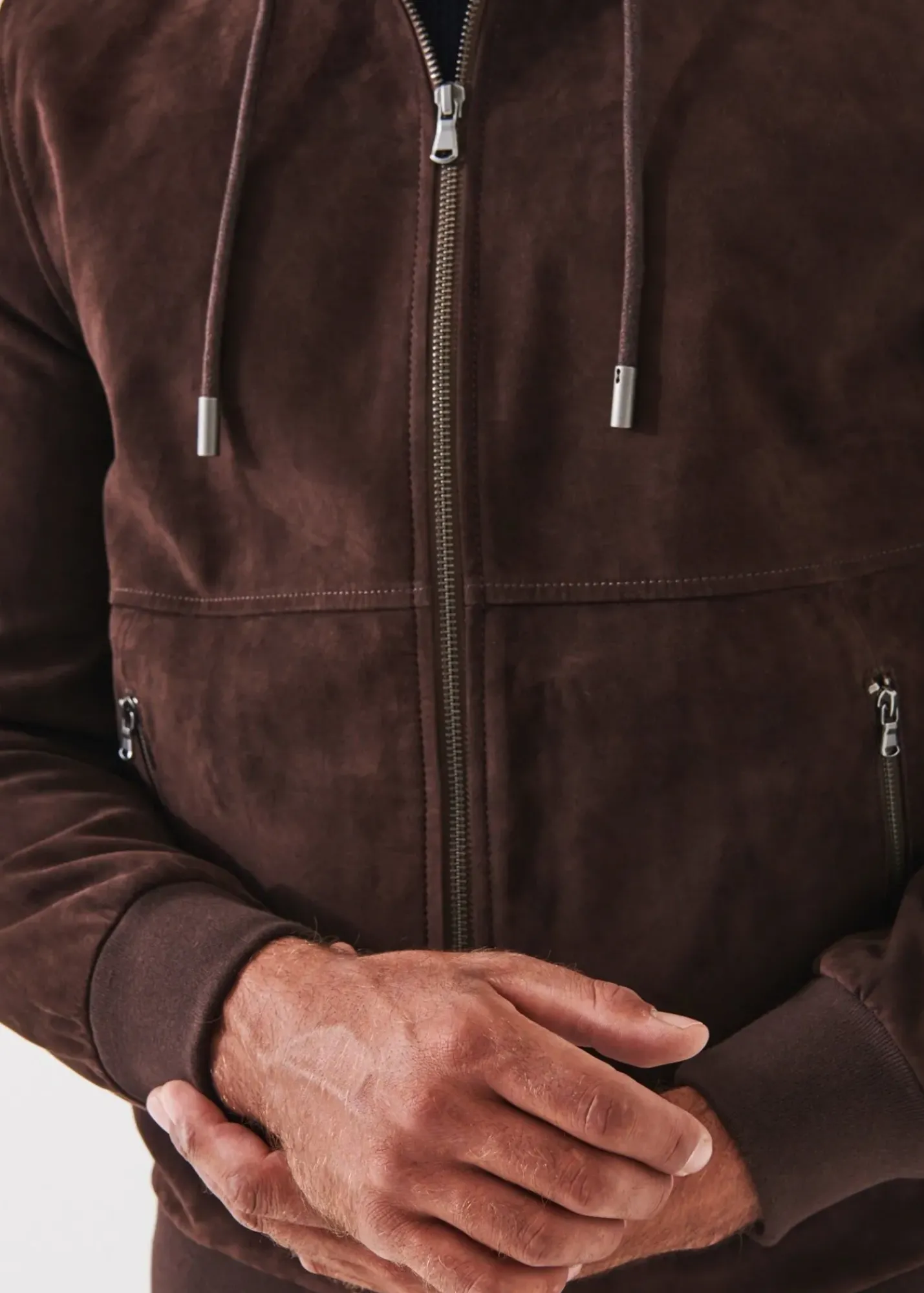 PATRICK ASSARAF Suede Full Zip Jacket|Men Outerwear