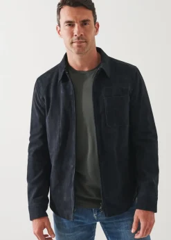 PATRICK ASSARAF Suede Shirt Jacket|Men Outerwear