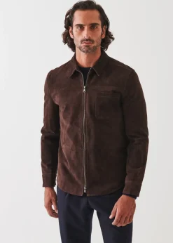 PATRICK ASSARAF Suede Shirt Jacket|Men Outerwear