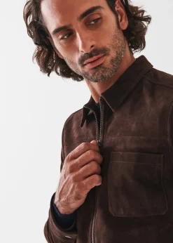 PATRICK ASSARAF Suede Shirt Jacket|Men Outerwear