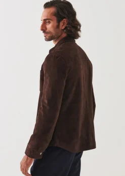 PATRICK ASSARAF Suede Shirt Jacket|Men Outerwear