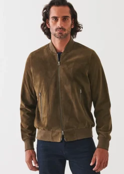 PATRICK ASSARAF Suede Zip Bomber|Men Outerwear