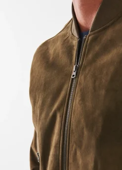 PATRICK ASSARAF Suede Zip Bomber|Men Outerwear