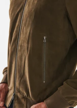 PATRICK ASSARAF Suede Zip Bomber|Men Outerwear