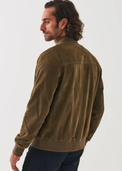 PATRICK ASSARAF Suede Zip Bomber|Men Outerwear