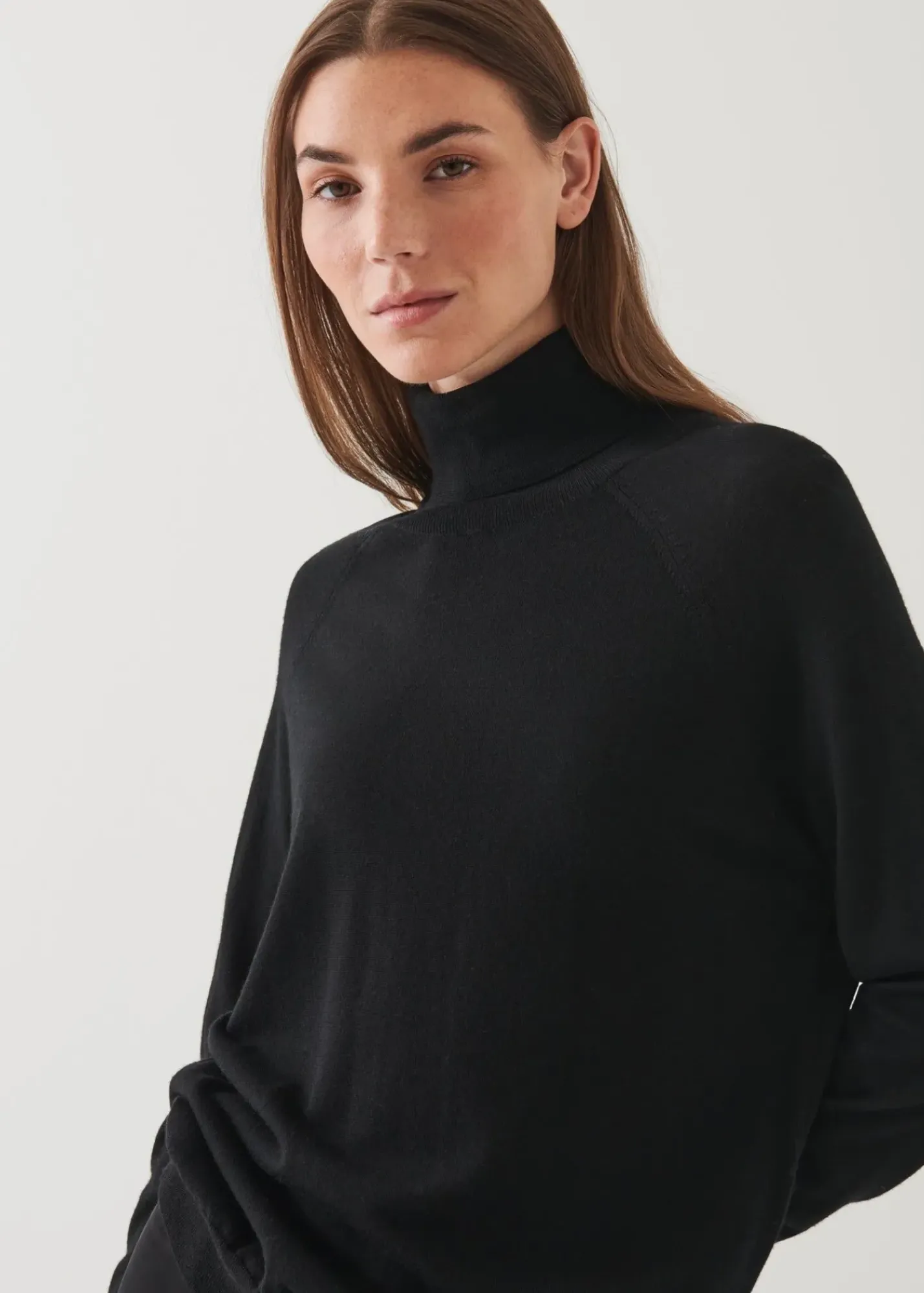 PATRICK ASSARAF Superfine Merino Boyfriend Turtleneck|Women Knitwear