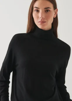 PATRICK ASSARAF Superfine Merino Boyfriend Turtleneck|Women Knitwear