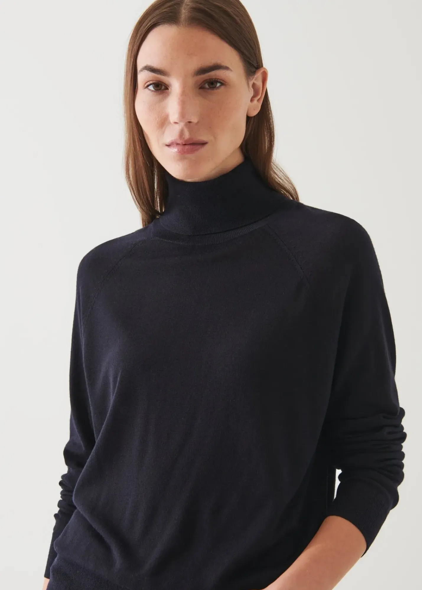 PATRICK ASSARAF Superfine Merino Boyfriend Turtleneck|Women Knitwear