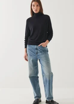 PATRICK ASSARAF Superfine Merino Boyfriend Turtleneck|Women Knitwear