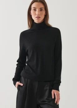 PATRICK ASSARAF Superfine Merino Boyfriend Turtleneck|Women Knitwear