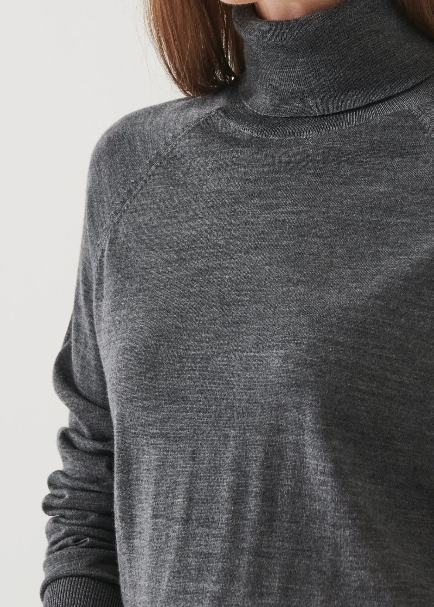 PATRICK ASSARAF Superfine Merino Boyfriend Turtleneck|Women Knitwear