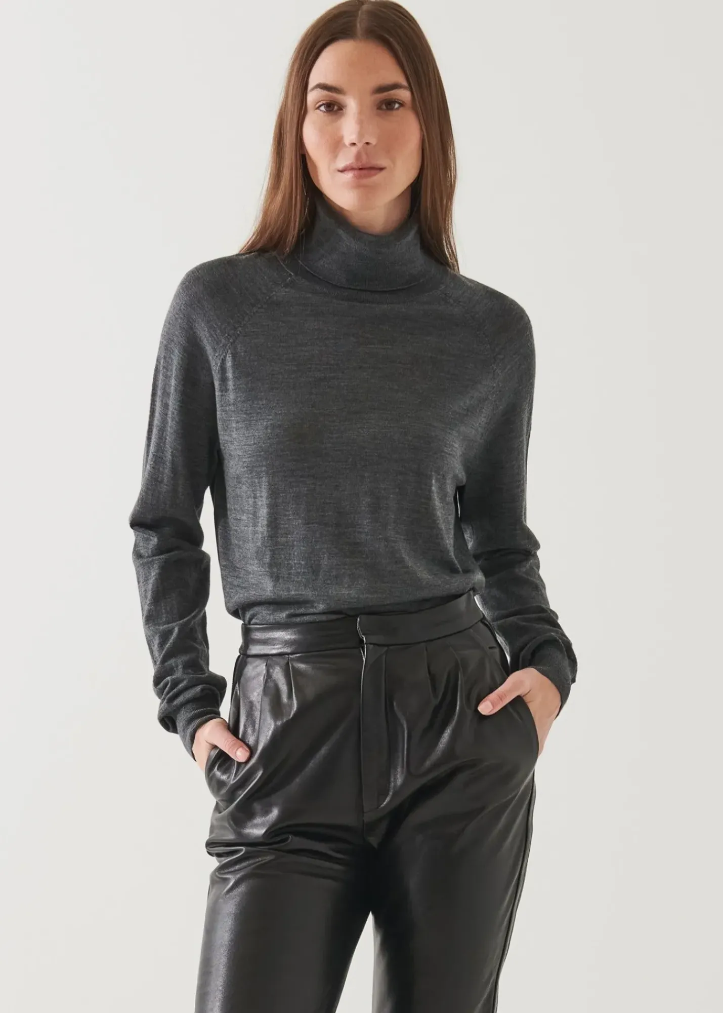 PATRICK ASSARAF Superfine Merino Boyfriend Turtleneck|Women Knitwear