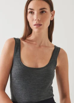 PATRICK ASSARAF Superfine Merino Crew Tank|Women Knitwear