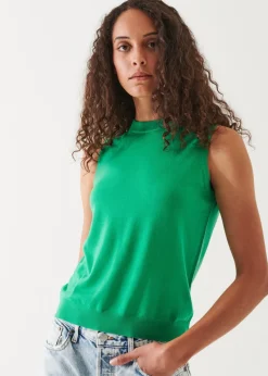 PATRICK ASSARAF Superfine Merino Crew Tank|Women Knitwear