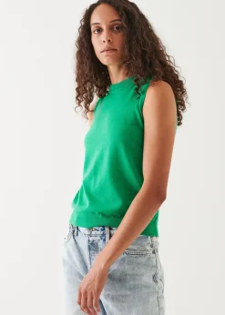 PATRICK ASSARAF Superfine Merino Crew Tank|Women Knitwear