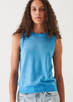 PATRICK ASSARAF Superfine Merino Crew Tank|Women Knitwear