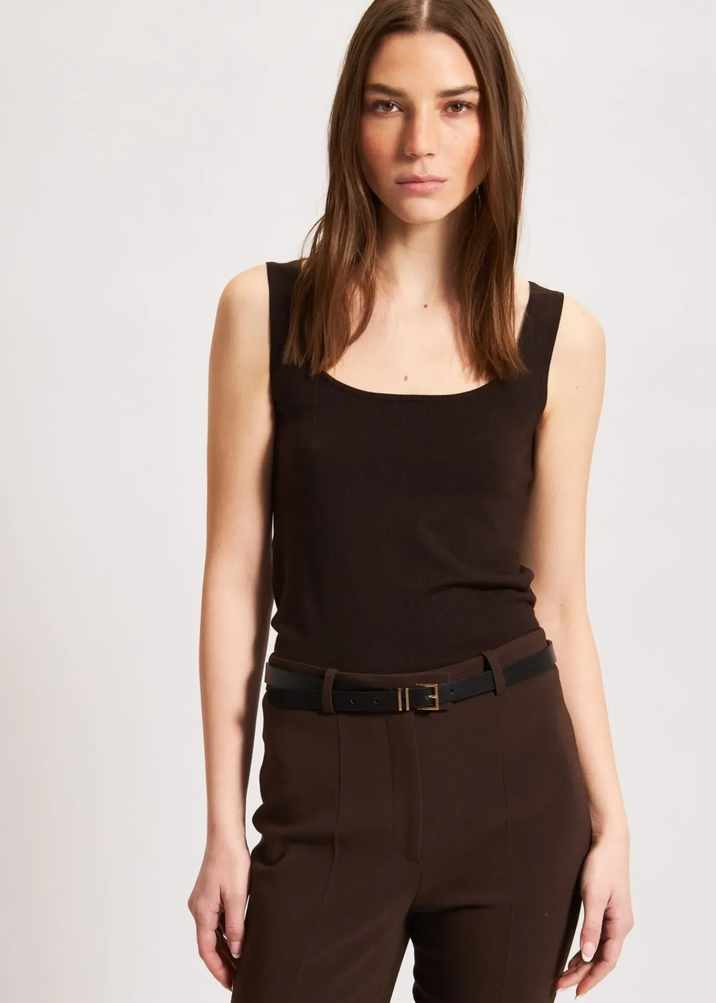 PATRICK ASSARAF Superfine Merino Crew Tank|Women Knitwear