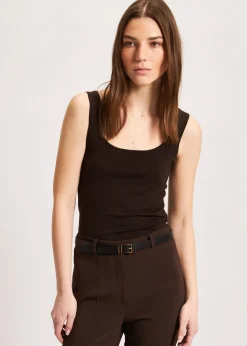 PATRICK ASSARAF Superfine Merino Crew Tank|Women Knitwear