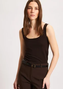 PATRICK ASSARAF Superfine Merino Fitted Tank|Women Knitwear