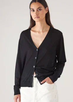 PATRICK ASSARAF Superfine Merino Lyocell Relaxed Cardigan|Women Knitwear