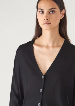 PATRICK ASSARAF Superfine Merino Lyocell Relaxed Cardigan|Women Knitwear