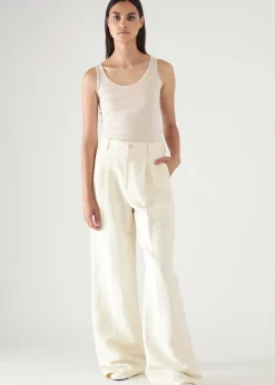 PATRICK ASSARAF Superfine Merino Lyocell Scoop Neck Tank|Women Knitwear