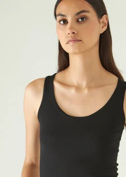 PATRICK ASSARAF Superfine Merino Lyocell Scoop Neck Tank|Women Knitwear