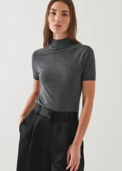 PATRICK ASSARAF Superfine Merino Mock Neck|Women Knitwear