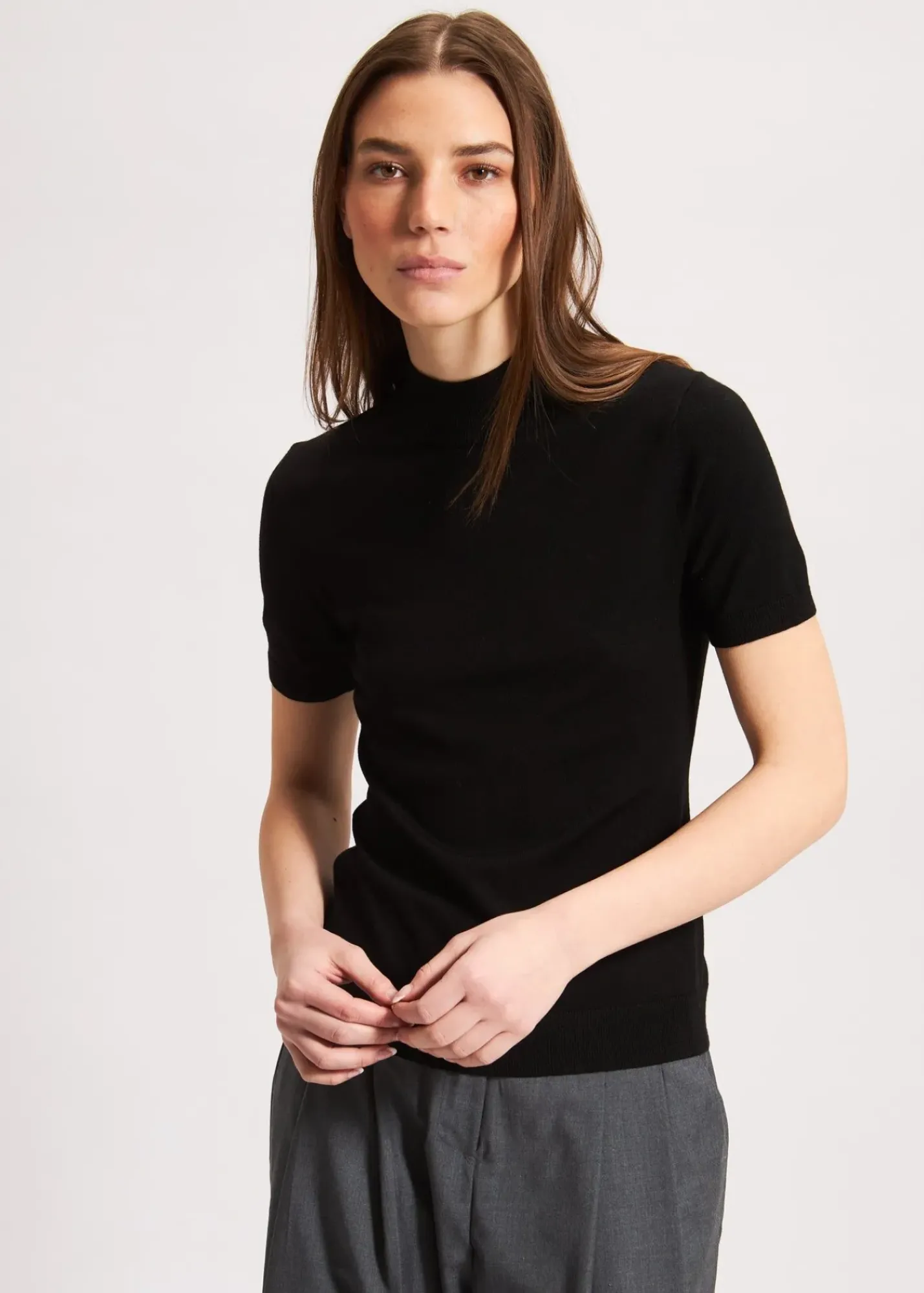 PATRICK ASSARAF Superfine Merino Mock Neck|Women Knitwear
