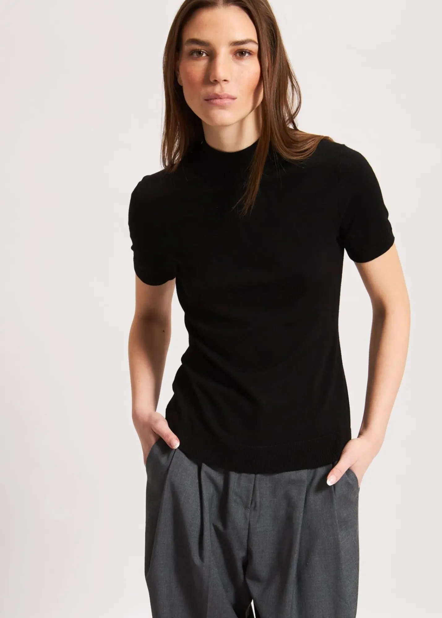 PATRICK ASSARAF Superfine Merino Mock Neck|Women Knitwear