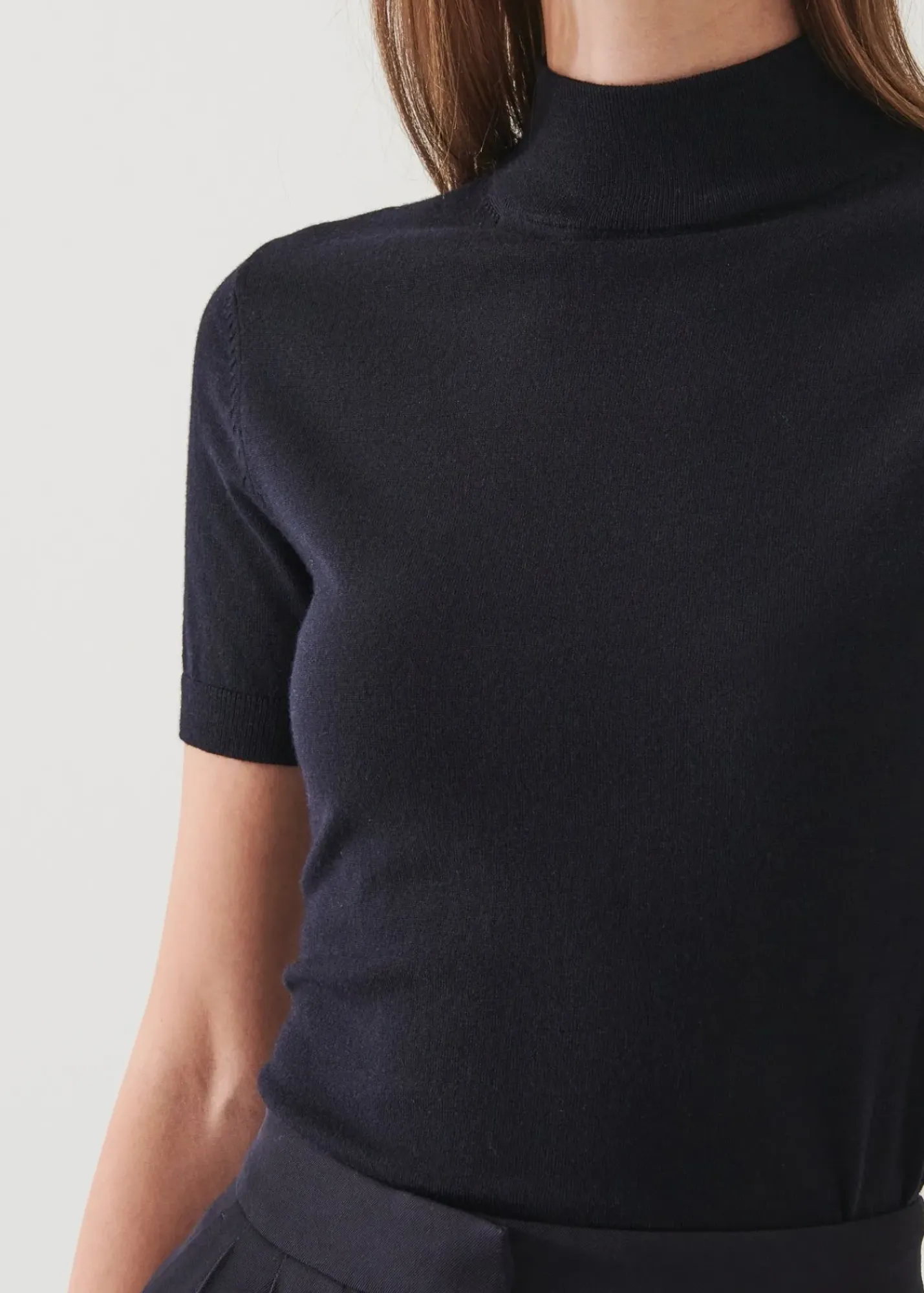 PATRICK ASSARAF Superfine Merino Mock Neck|Women Knitwear