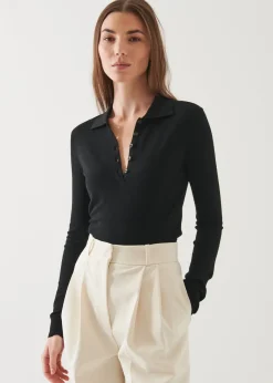 PATRICK ASSARAF Superfine Merino Polo|Women Polos