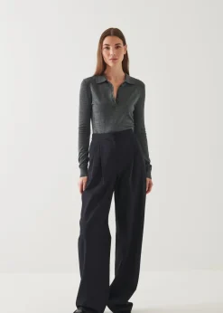 PATRICK ASSARAF Superfine Merino Polo|Women Polos