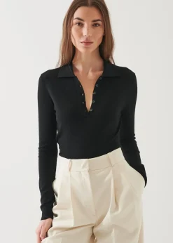 PATRICK ASSARAF Superfine Merino Polo|Women Knitwear