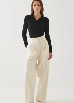 PATRICK ASSARAF Superfine Merino Polo|Women Knitwear