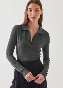 PATRICK ASSARAF Superfine Merino Polo|Women Knitwear
