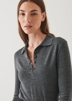 PATRICK ASSARAF Superfine Merino Polo|Women Knitwear