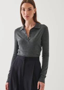 PATRICK ASSARAF Superfine Merino Polo|Women Knitwear