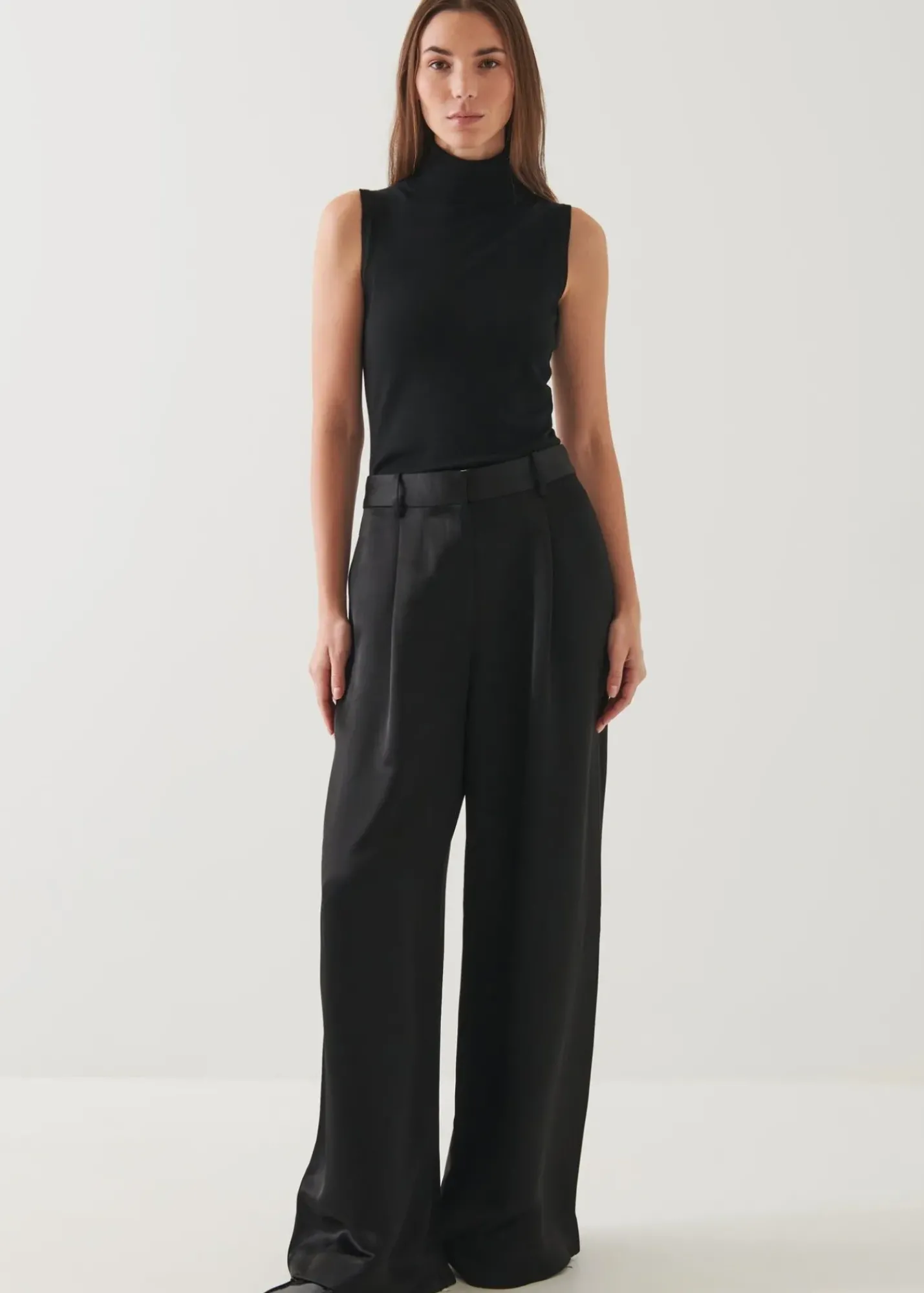 PATRICK ASSARAF Superfine Merino Sleeveless Turtleneck|Women Knitwear