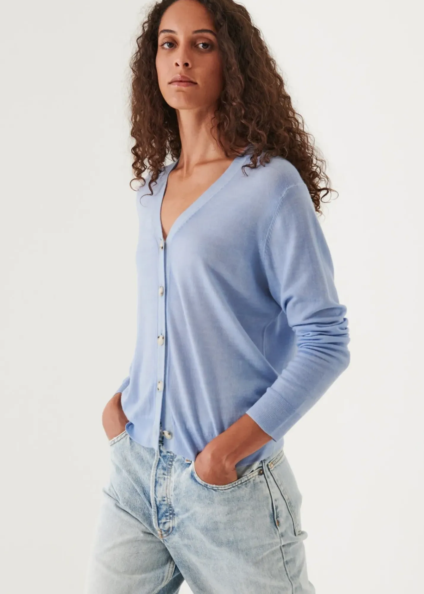 PATRICK ASSARAF Superfine Merino Sunfade Relaxed Cardigan|Women Knitwear