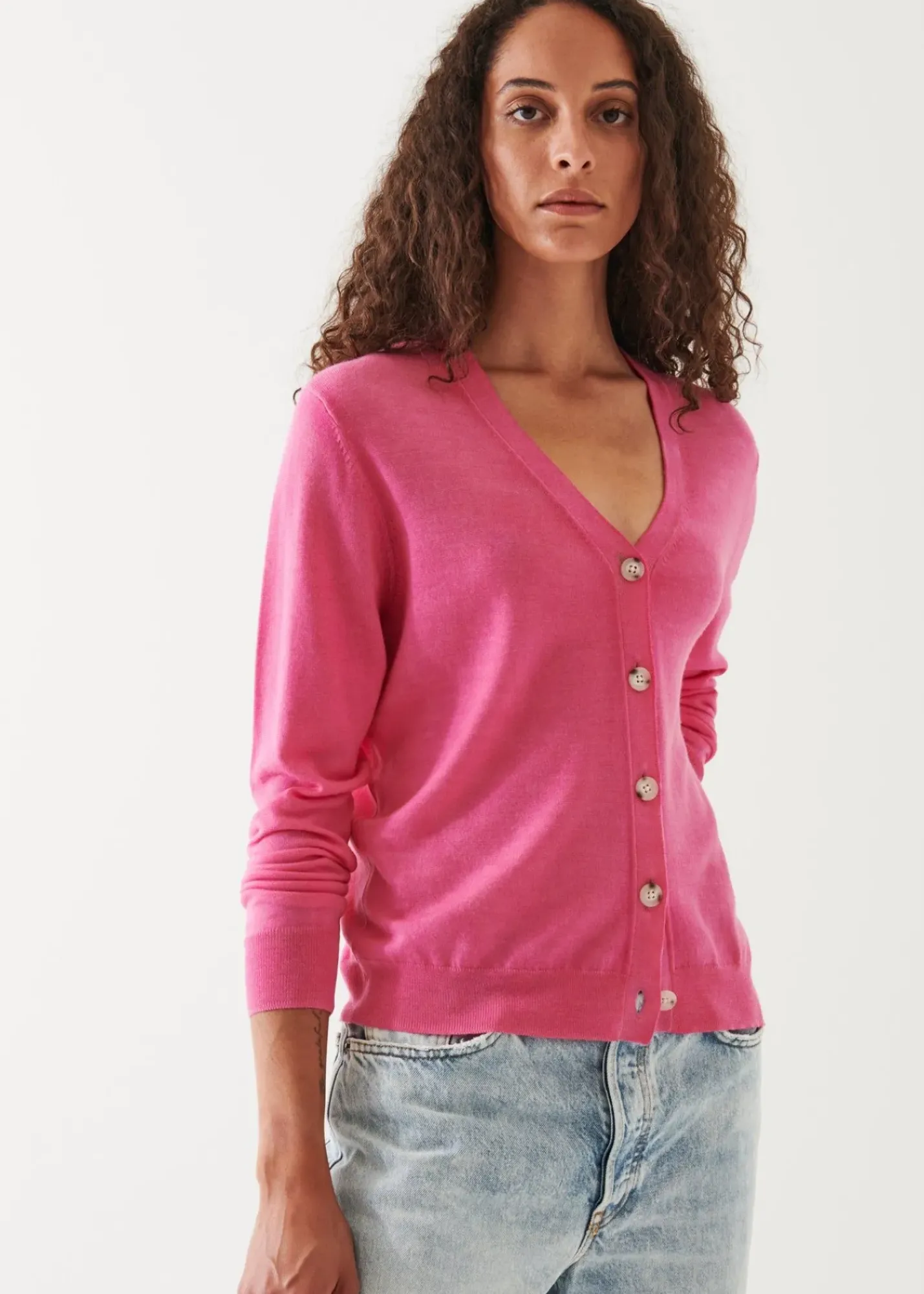 PATRICK ASSARAF Superfine Merino Sunfade Relaxed Cardigan|Women Knitwear