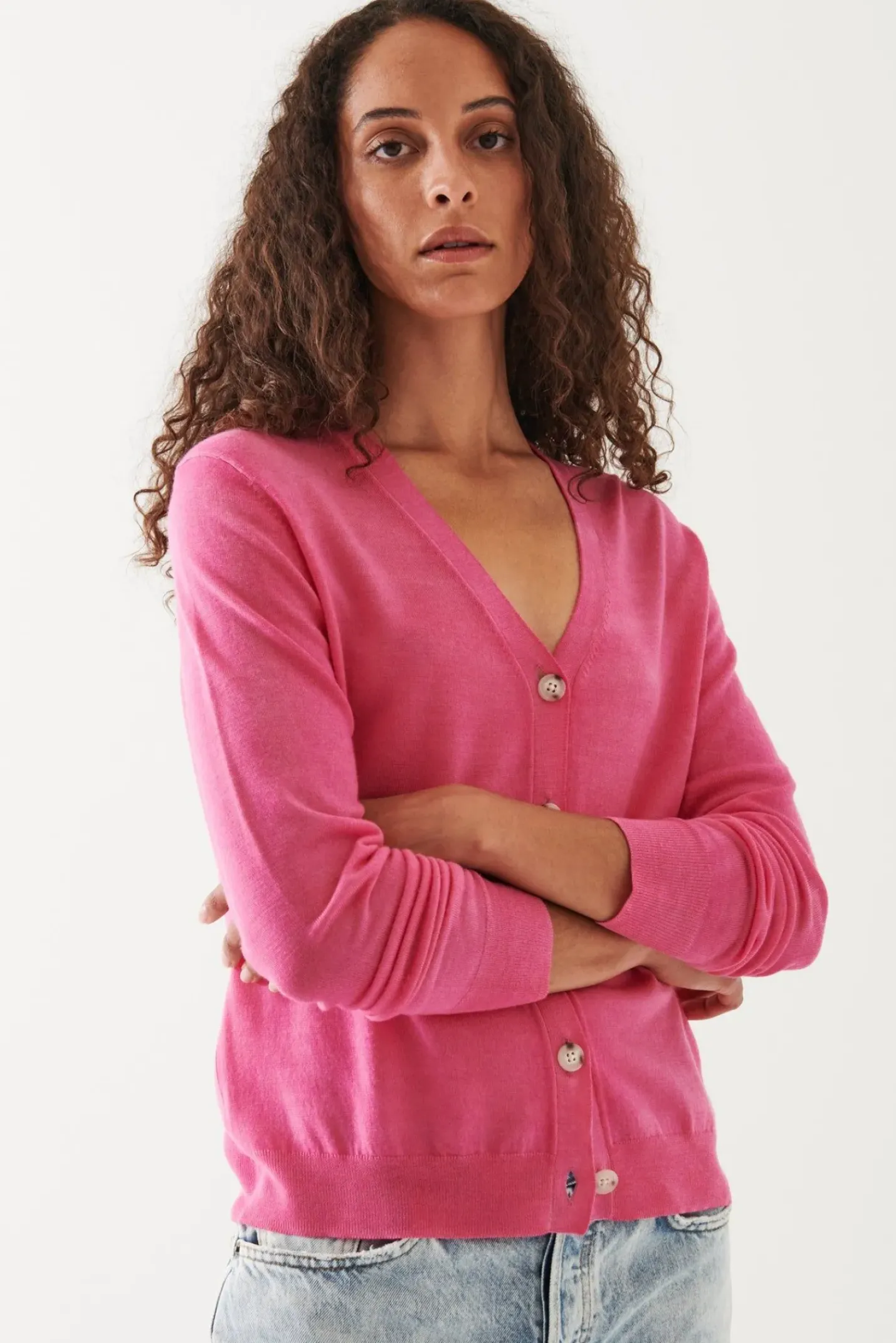 PATRICK ASSARAF Superfine Merino Sunfade Relaxed Cardigan|Women Knitwear