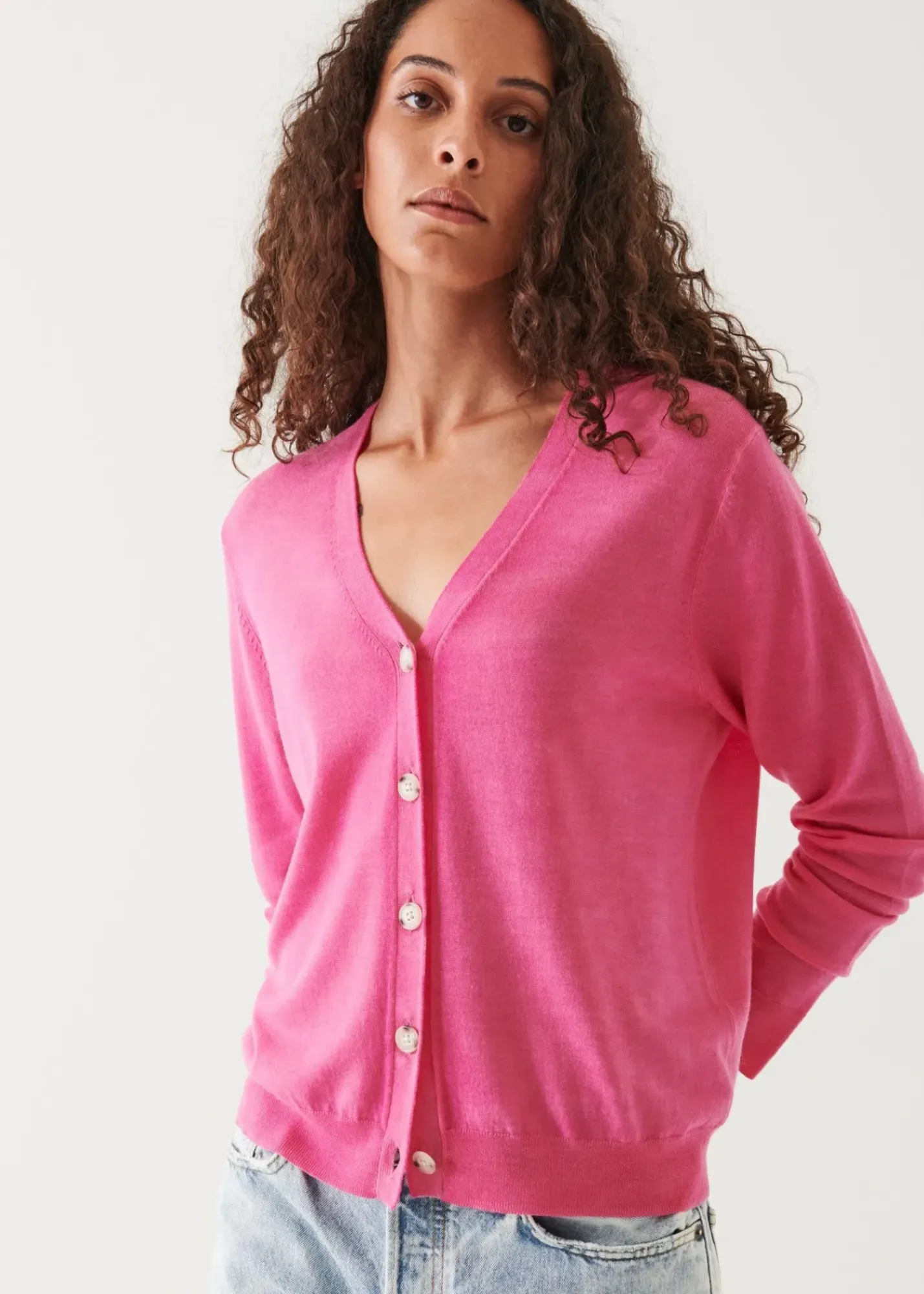 PATRICK ASSARAF Superfine Merino Sunfade Relaxed Cardigan|Women Knitwear