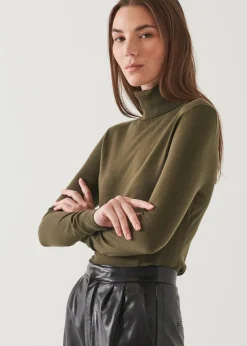 PATRICK ASSARAF Superfine Merino Turtleneck|Women Knitwear