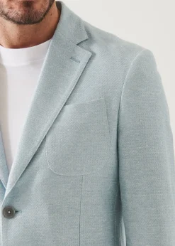 PATRICK ASSARAF Textured Cotton Linen Blend Blazer|Men Blazers