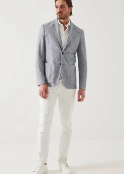 PATRICK ASSARAF Textured Cotton Linen Blend Blazer|Men Blazers