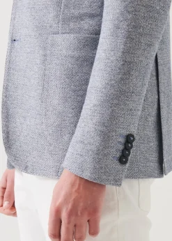 PATRICK ASSARAF Textured Cotton Linen Blend Blazer|Men Blazers